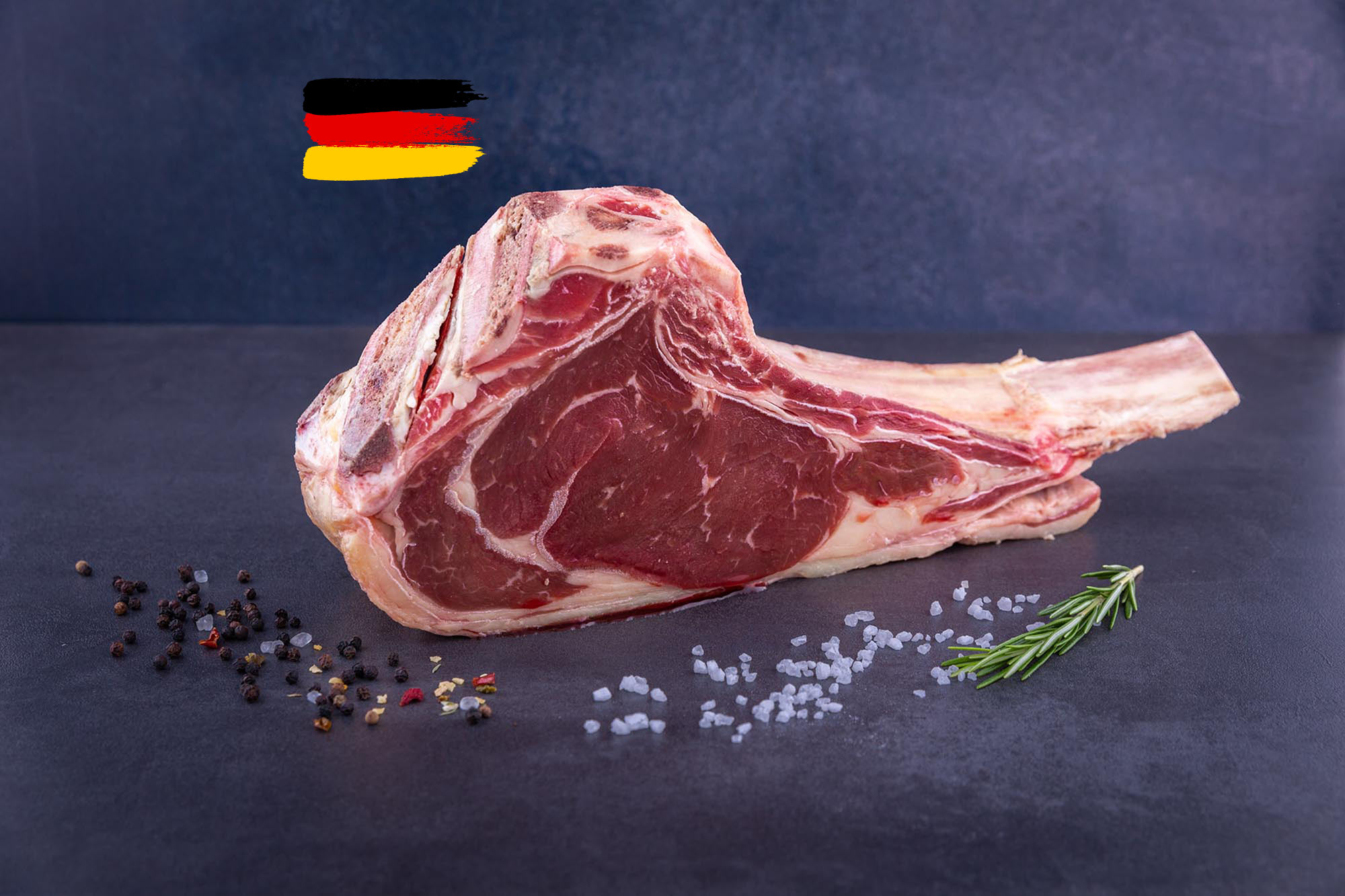 ❄ Dry Aged Tomahawk Steak | Ribeye | Hochrippe | Bayerisches Simmental Rind | tiefgekühlt | ca. 1800g